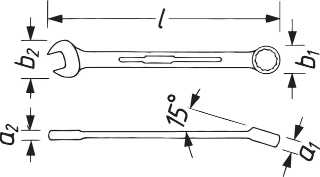 Ringgabelschlüssel extra lang 600LG HAZET