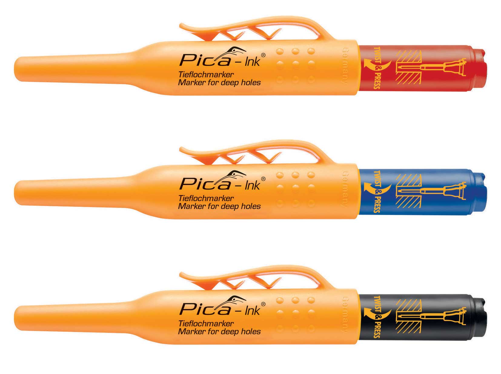 Tieflochmarker Pica-Ink blau
